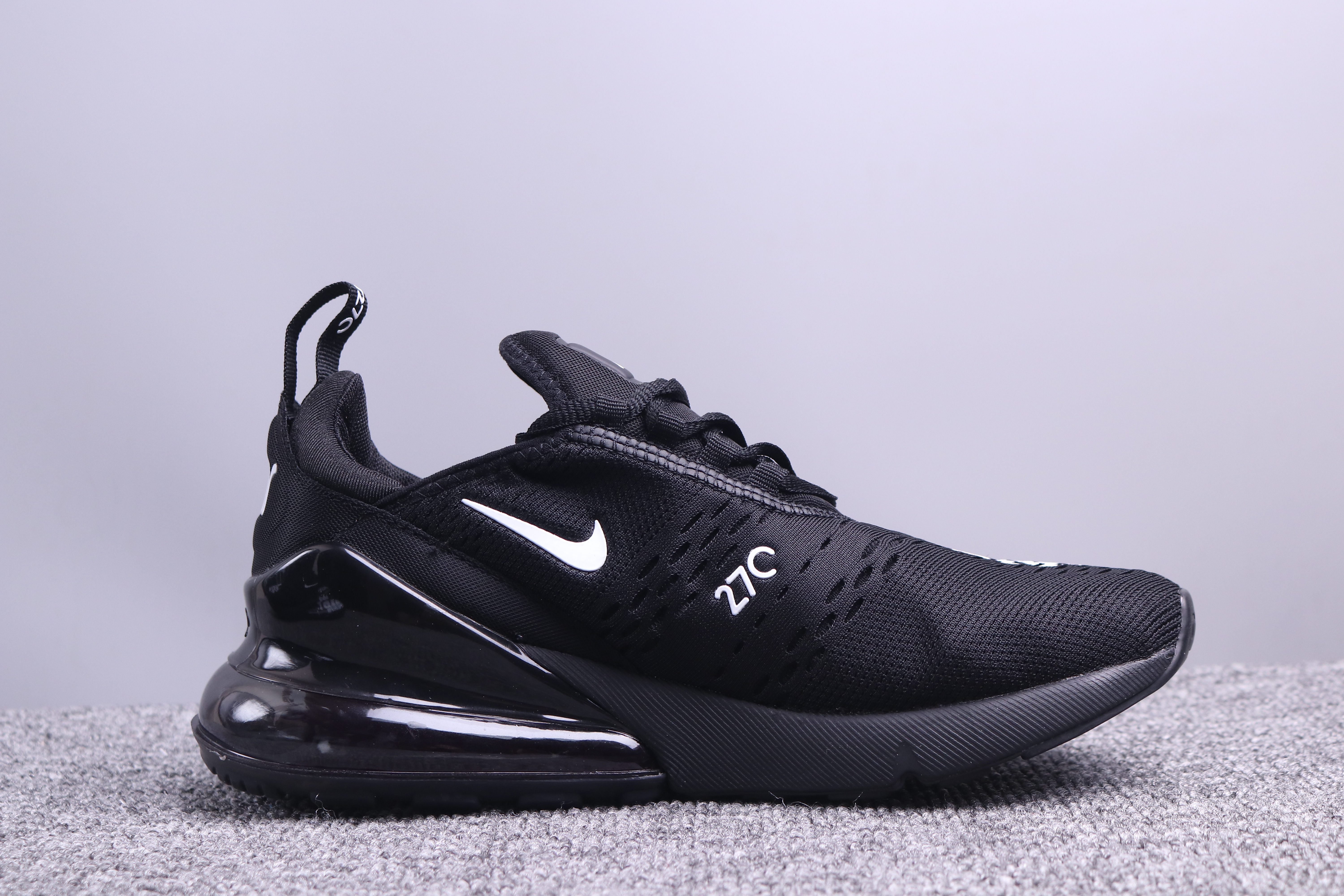 Women Supreme x Nike Air Max 270 Black White Shoes